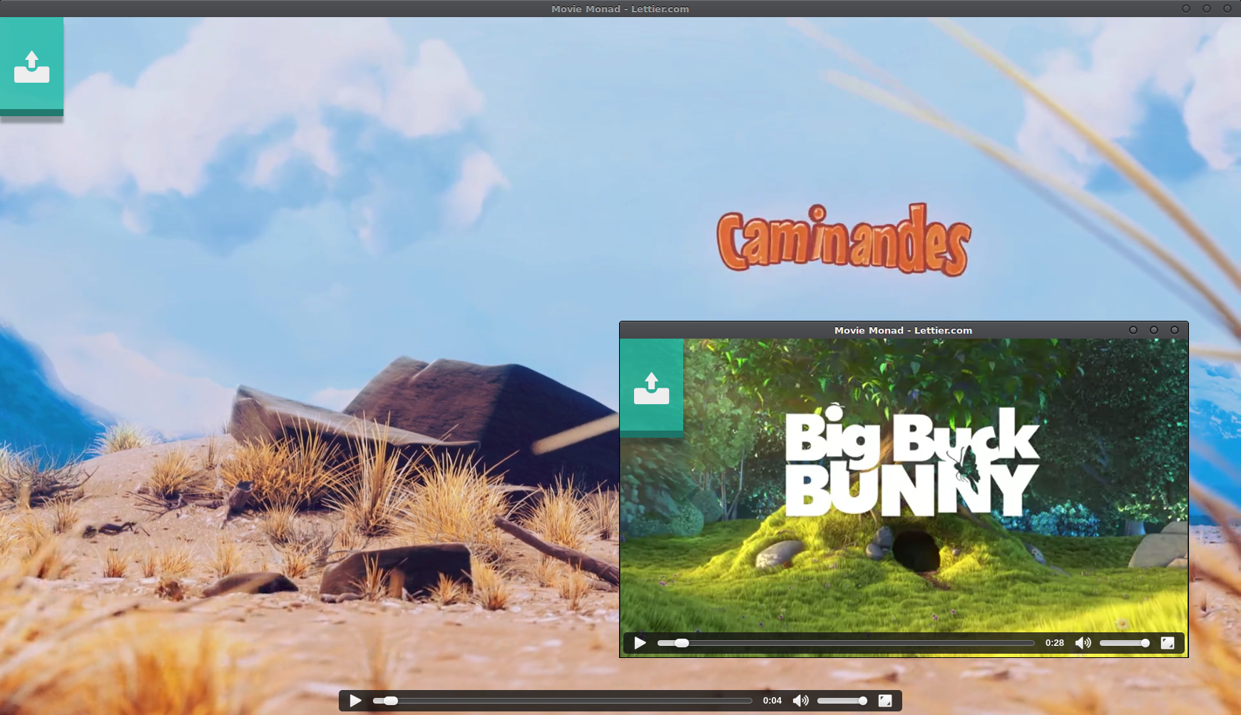 Caminandes and Big Buck Bunny from Blender Cloud.